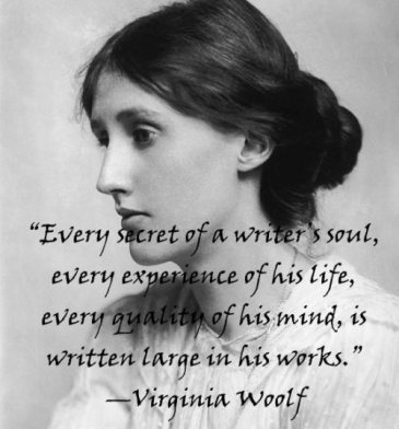 virginia woolf a writer's life quote over photo